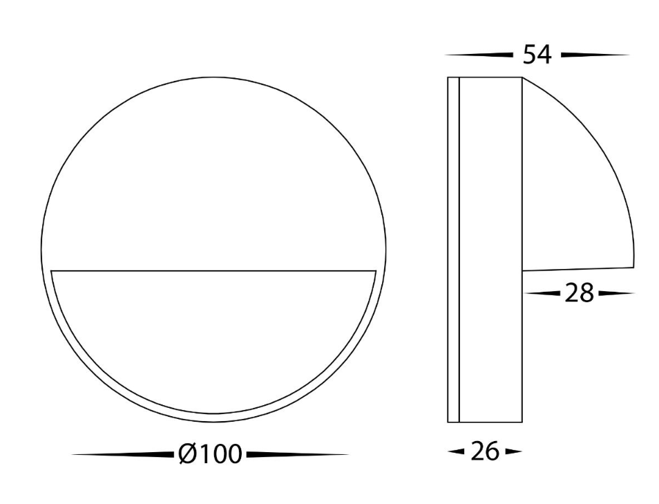 Havit Veko 6W 316 Solid Stainless Steel Step Lights with Eyelid - HV2928T-SS316-240V