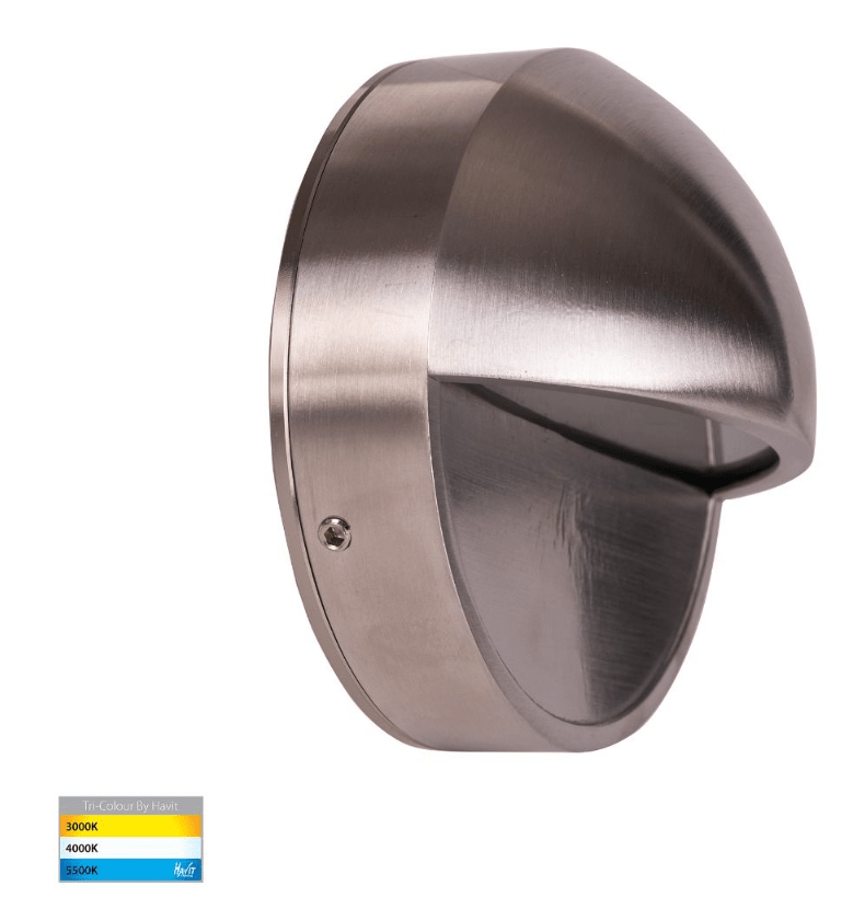 Havit Veko 6W 316 Solid Stainless Steel Step Lights with Eyelid - HV2928T-SS316-240V