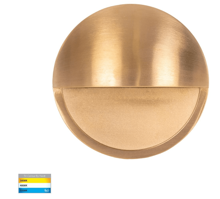 Havit Veko Solid 6W Brass Step Lights with Eyelid - HV2928T - BR - 240V - Mases LightingHavit Lighting