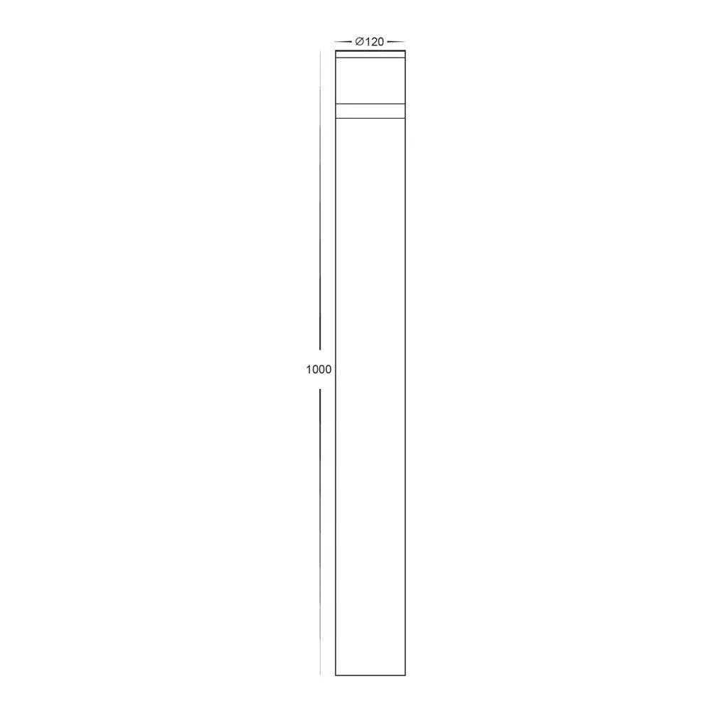 Highlite LED Bollard Light 24v CCT Black in Small/Large Havit Lighting - HV1625T, HV1626T - 24V - Mases LightingHavit Lighting