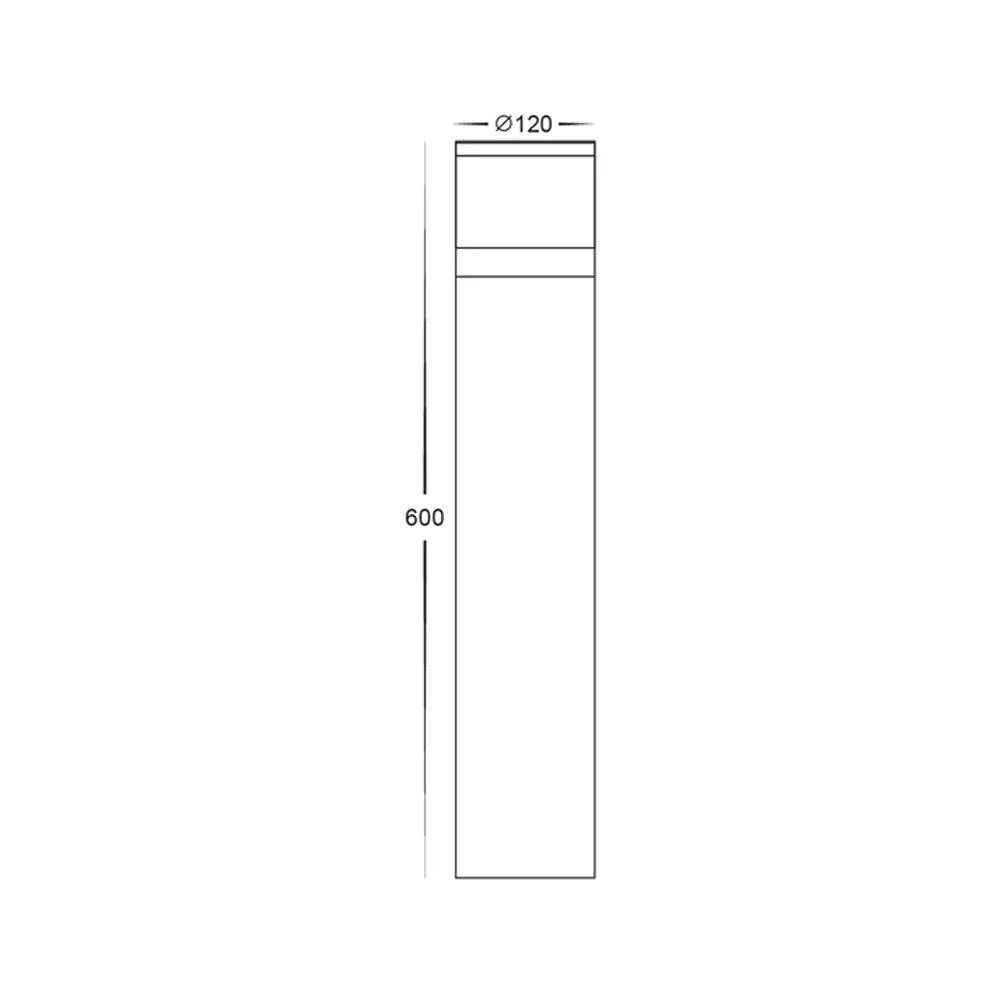 Highlite LED Bollard Light 24v CCT Black in Small/Large Havit Lighting - HV1625T, HV1626T - 24V - Mases LightingHavit Lighting