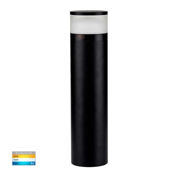 Highlite LED Bollard Light CCT Black Round in Small/Large Havit Lighting - HV1625T, HV1626T - Mases LightingHavit Lighting