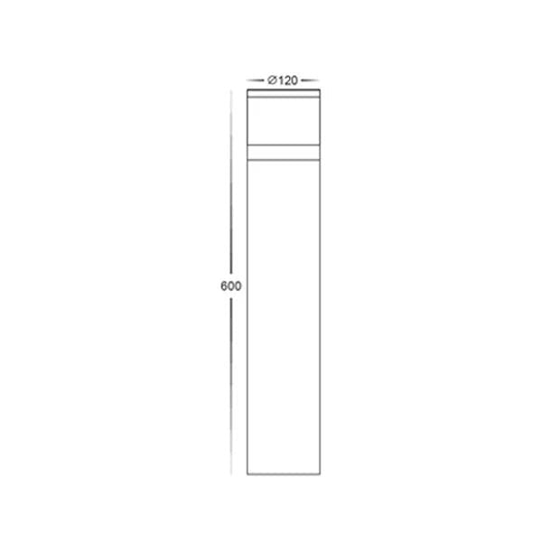 Highlite LED Bollard Light CCT Black Round in Small/Large Havit Lighting - HV1625T, HV1626T - Mases LightingHavit Lighting