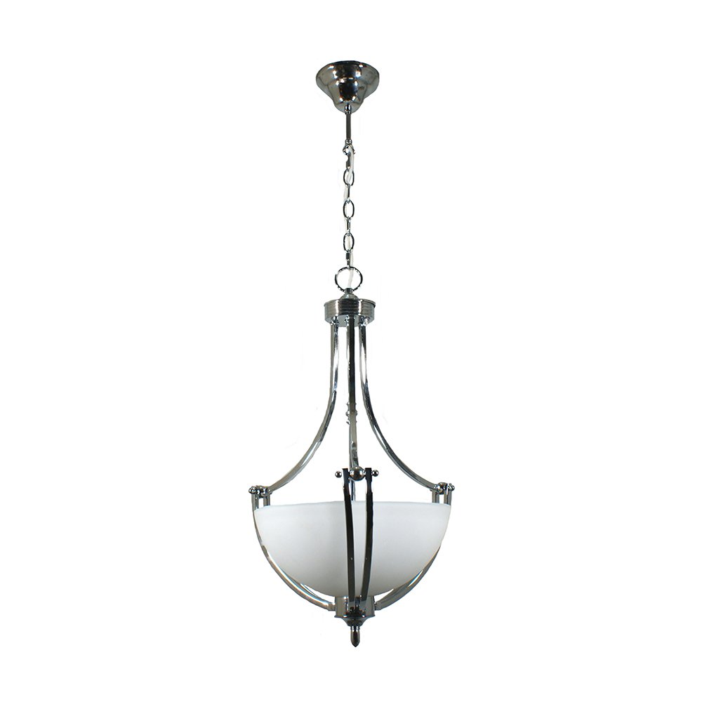 HOUSTON 2 Light Chrome or Bronze with opal matt glassware Single Pendant Light - Mases LightingLode Lighting
