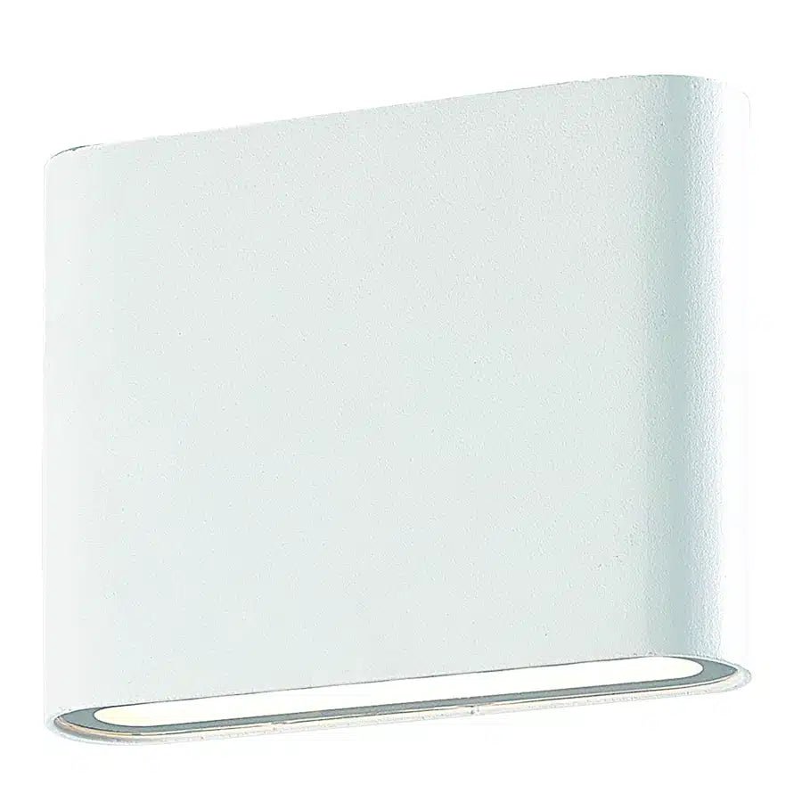 Integra Outdoor LED Wall Light  in Matt Black or White 6w Tricolour LED Up and Down Wall Light