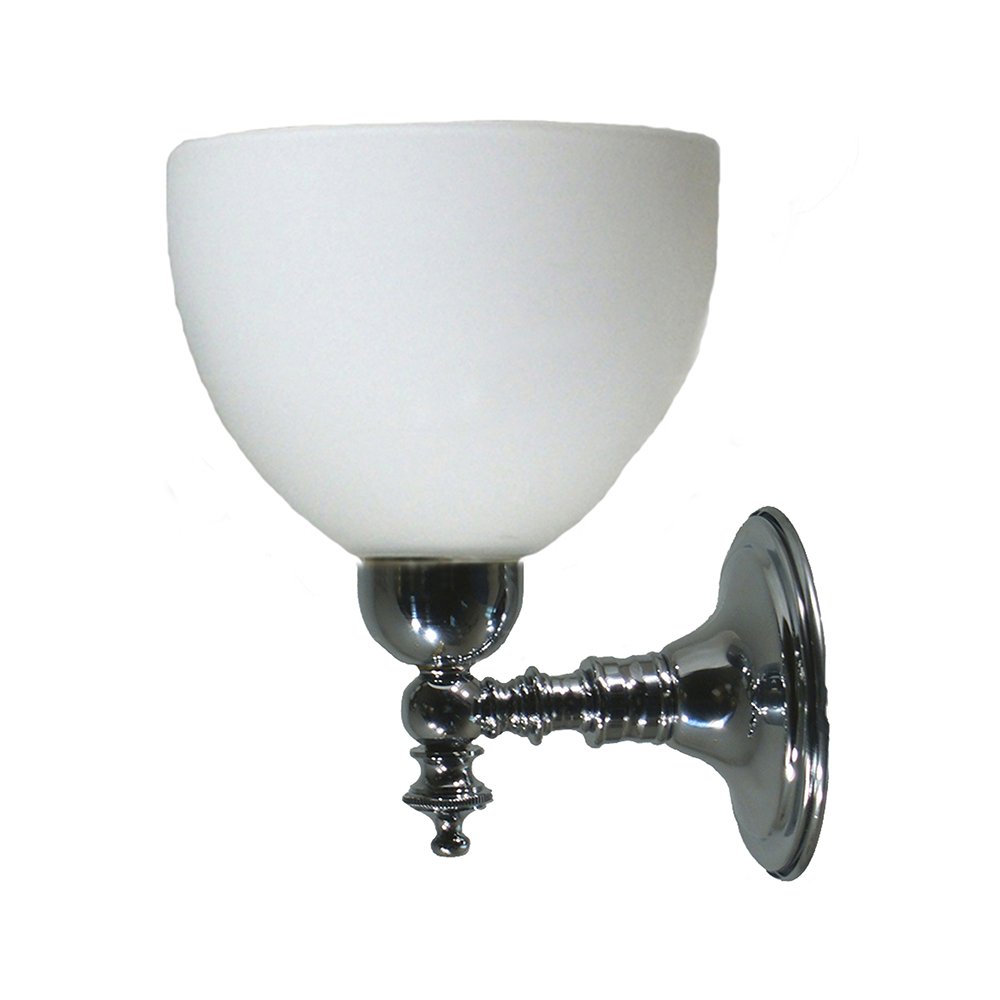 KOSCINA 1 Light Chrome or Brass Frost Glass Wall Light - Mases LightingLode Lighting