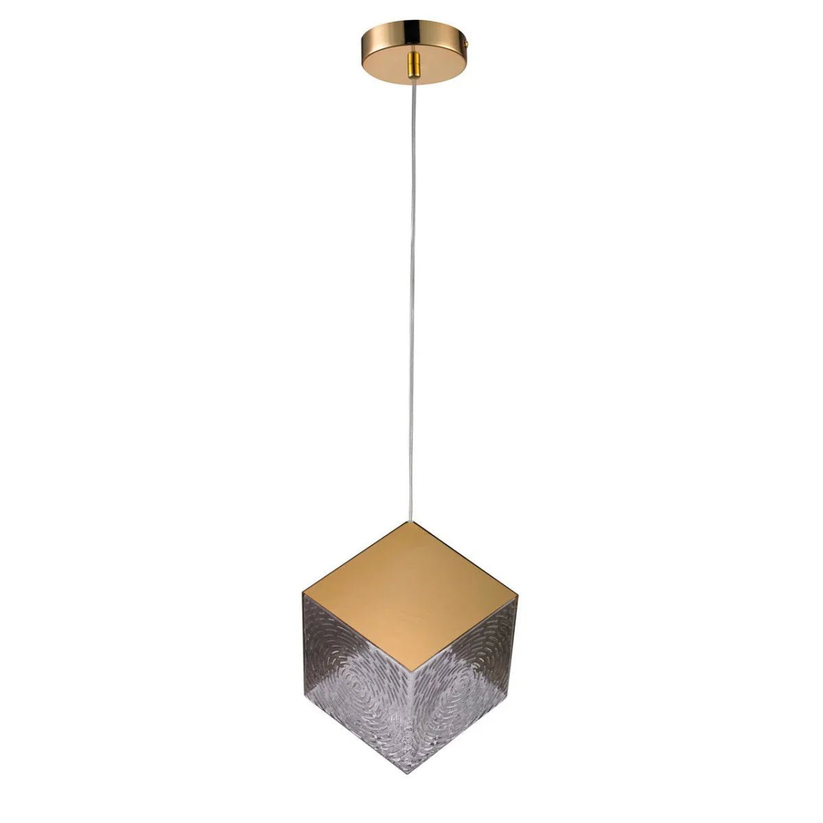 KUBO Glass Pendant Light in Gold or Black | Lighting Creations - Mases LightingLighting Creations