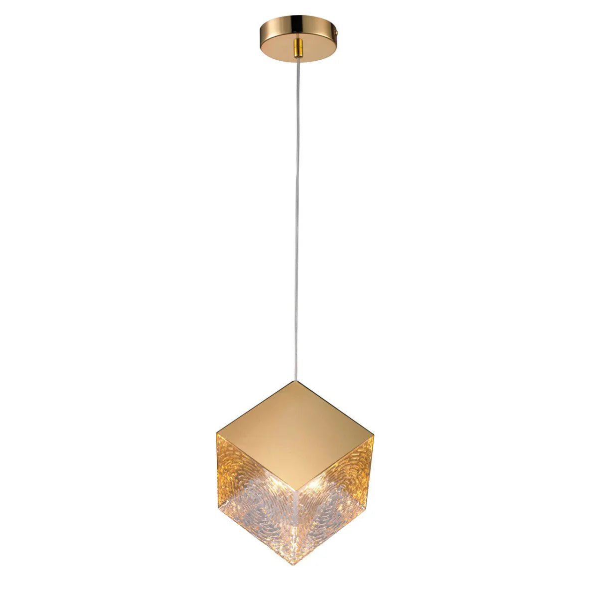 KUBO Glass Pendant Light in Gold or Black | Lighting Creations - Mases LightingLighting Creations