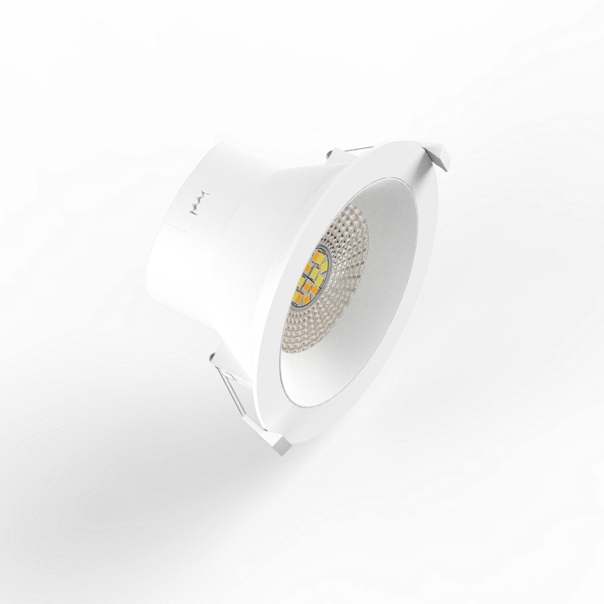 LC310 10W recessed downlight in white or black, 90mm cut-out, dimmable