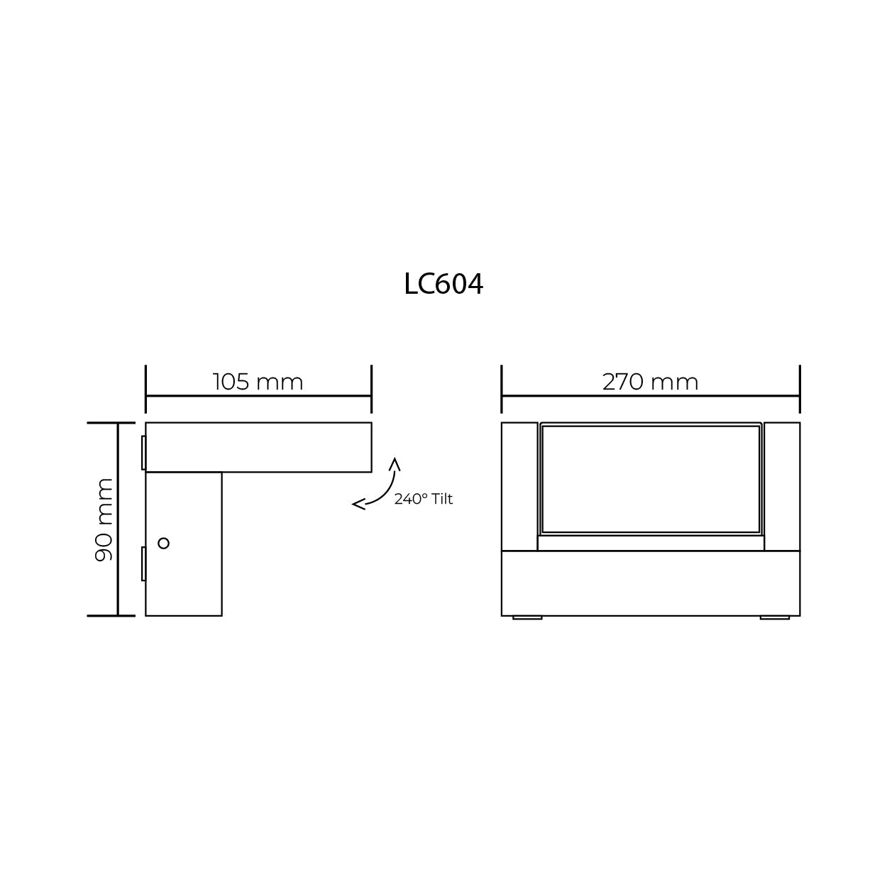 LC600 Adjustable LED Floodlight Series With or Without Sensor by Lighting Creations - Mases LightingLighting Creations