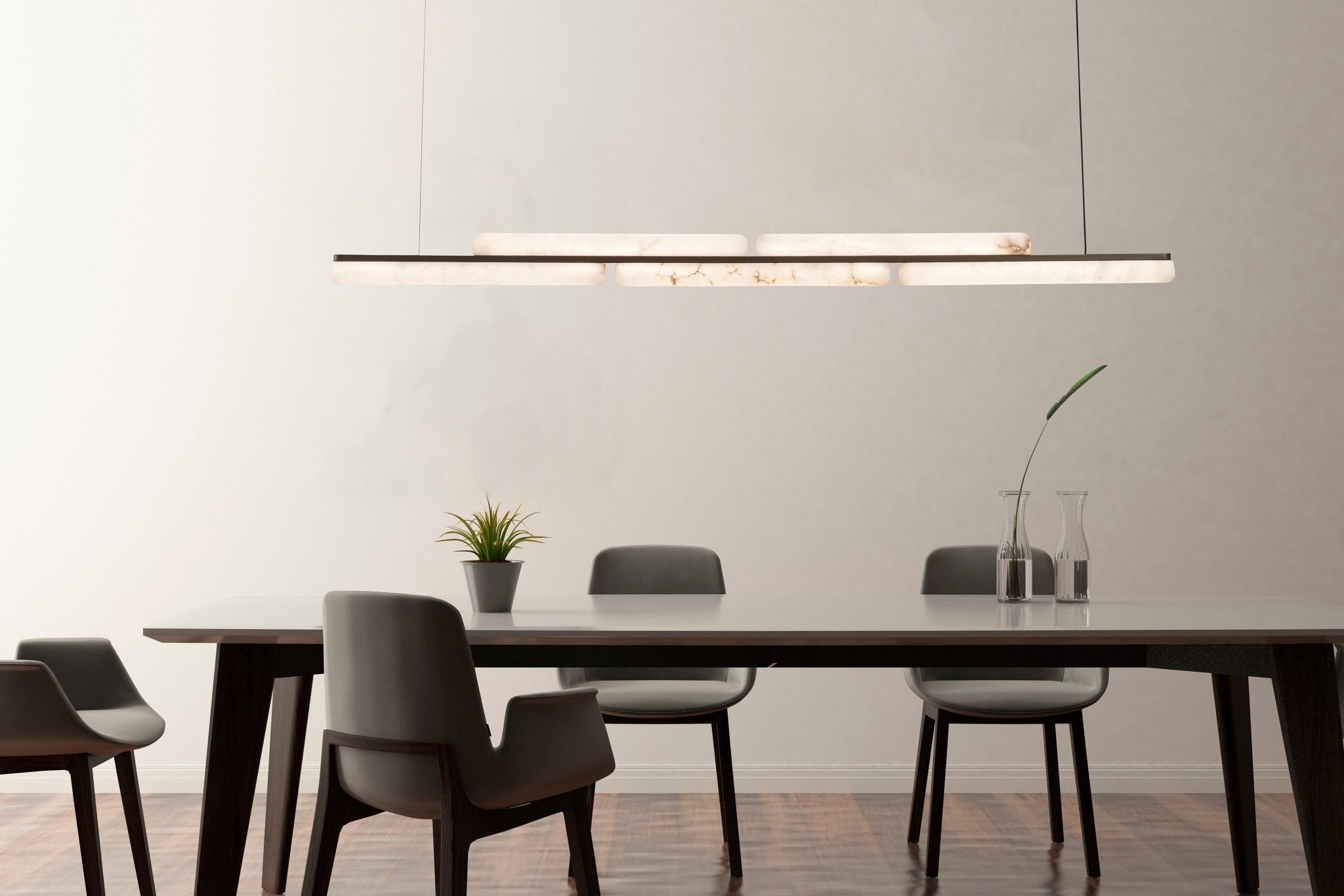 Lina Marble Pendant Light in Antique Brass or Brass | Lighting Creations