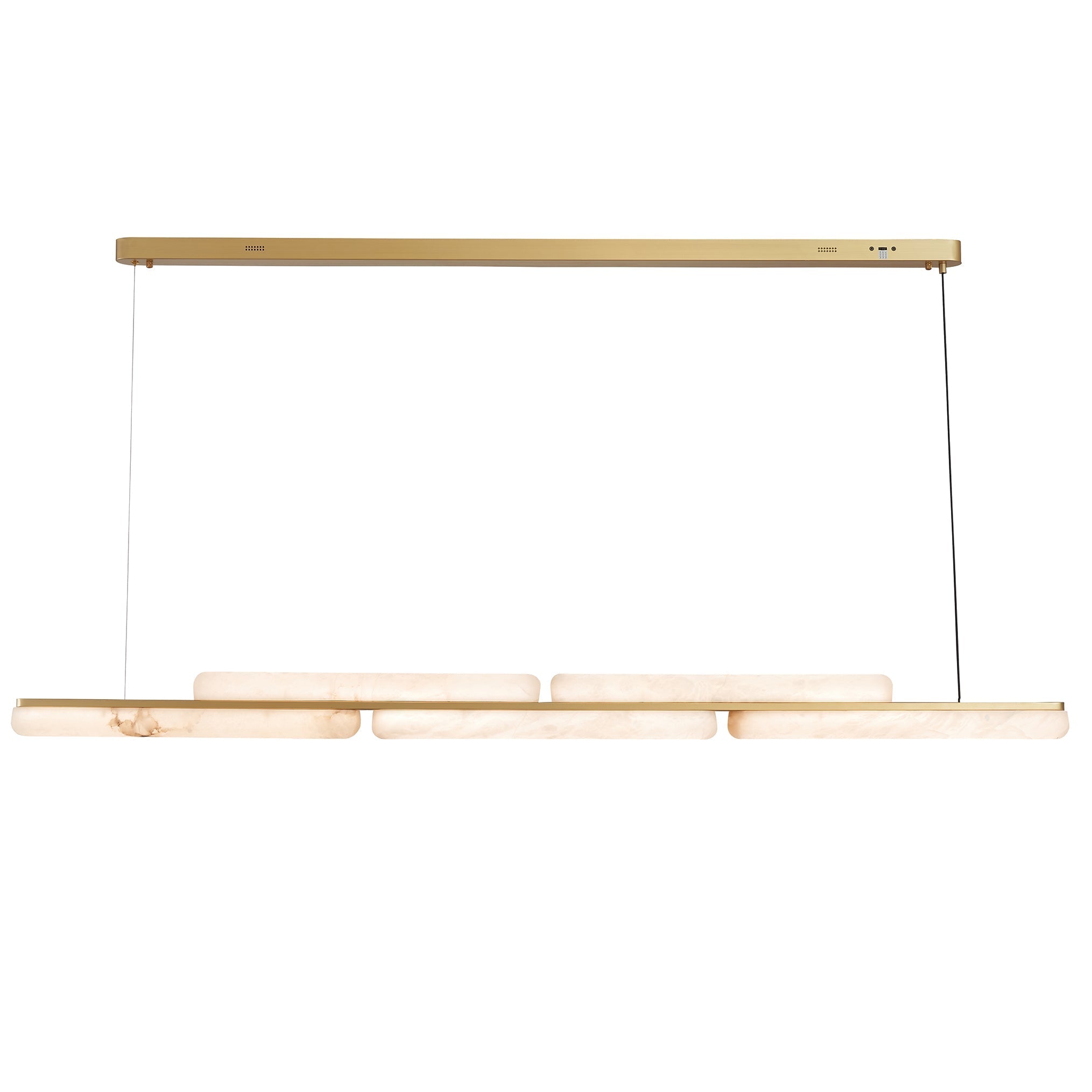 Lina Marble Pendant Light in Antique Brass or Brass | Lighting Creations