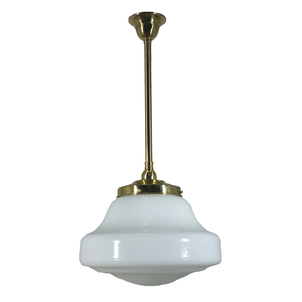 LINCOLN 1 Light Rod Pendant Light - Black/Chrome/Polished Brass/Chrome Retro