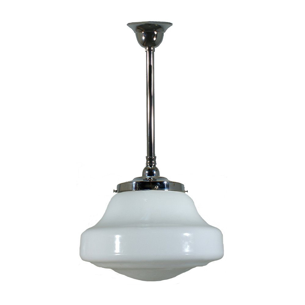 LINCOLN 1 Light Rod Pendant Light - Black/Chrome/Polished Brass/Chrome Retro