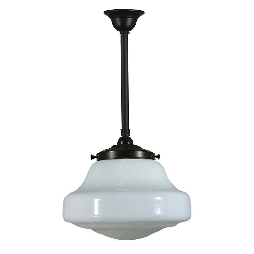 LINCOLN 1 Light Rod Pendant Light - Black/Chrome/Polished Brass/Chrome Retro