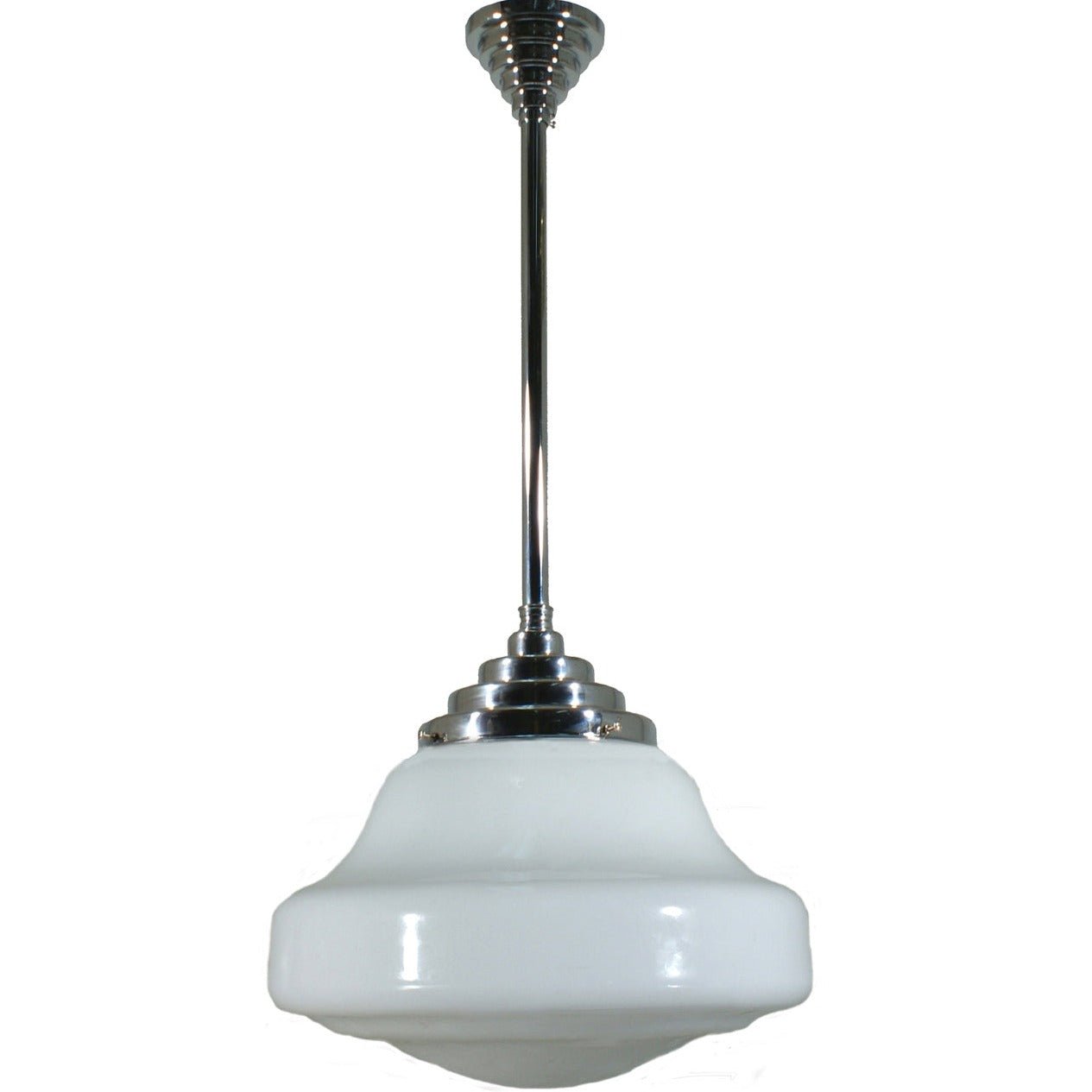 LINCOLN 1 Light Rod Pendant Light - Black/Chrome/Polished Brass/Chrome Retro - Mases LightingLode Lighting