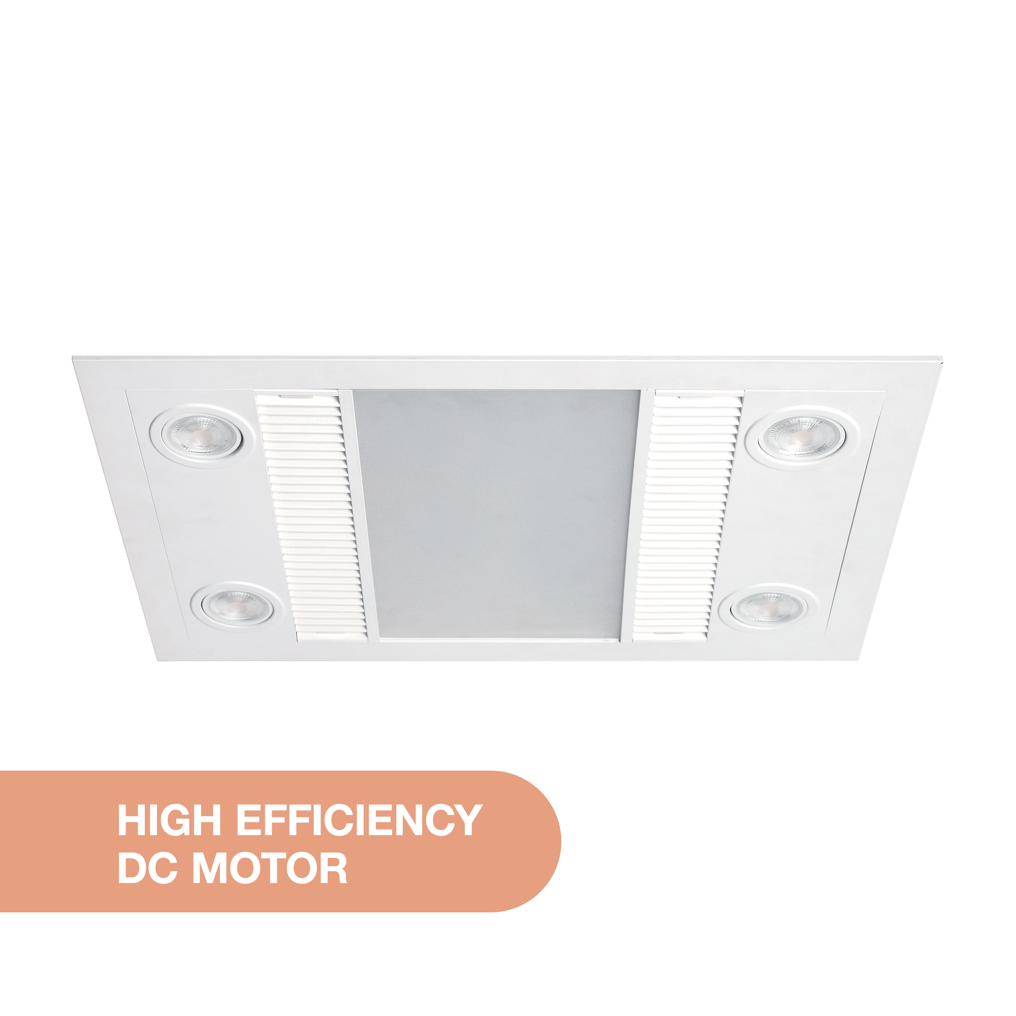 Linux DC – 3 in 1 Bathroom Heater and Exhaust Fan with Tricolour LED Light - Mases LightingMartec
