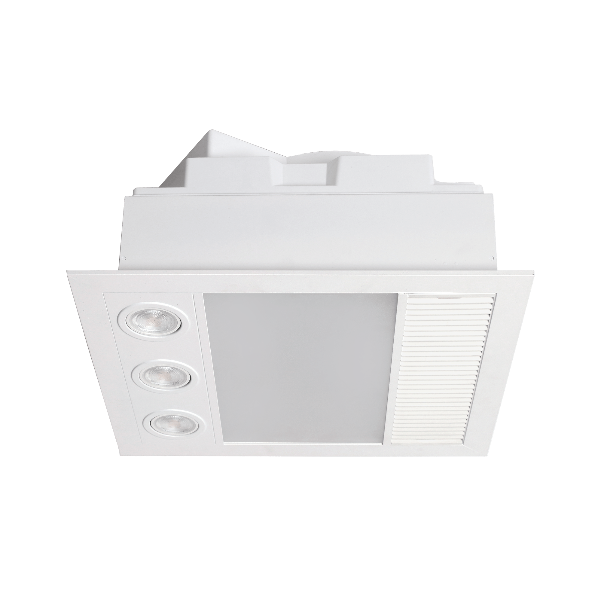 Linux Mini DC – 3 in 1 Bathroom Heater and Exhaust Fan with Tricolour LED Light - Mases LightingMartec