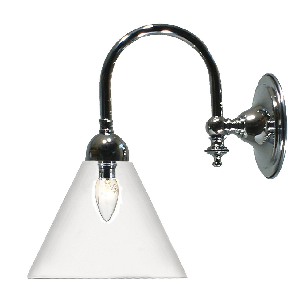 LOXTON 1 Light Clear or Frost Glass Wall Light - Chrome or Brass - Mases LightingLode Lighting
