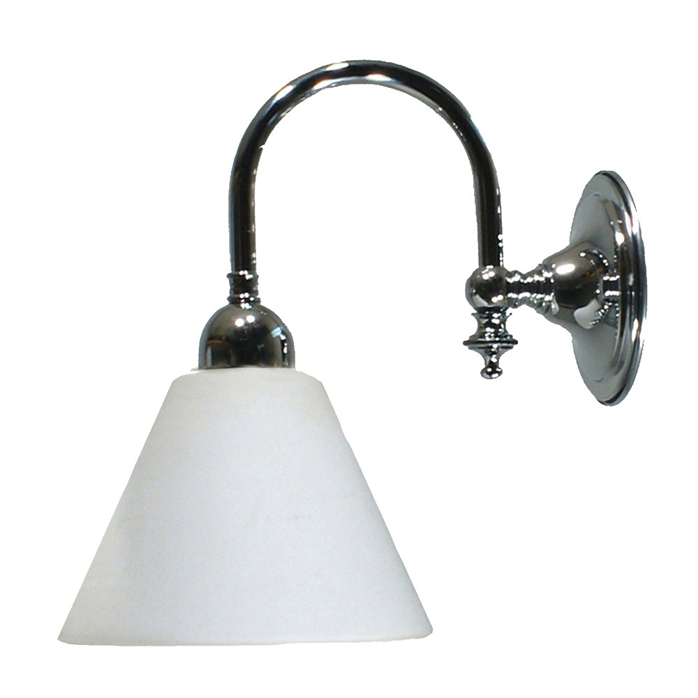 LOXTON 1 Light Clear or Frost Glass Wall Light - Chrome or Brass