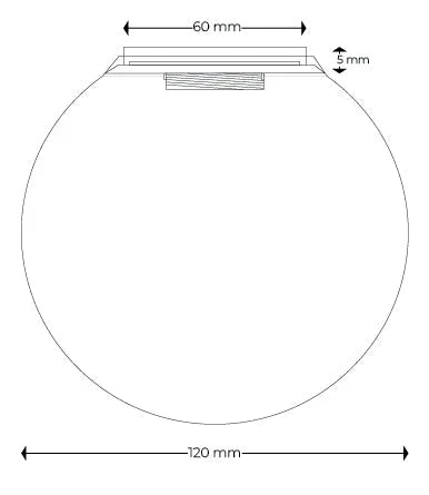 Luna Ball Wall Light 125mm | Lighting Creations - Mases LightingLighting Creations