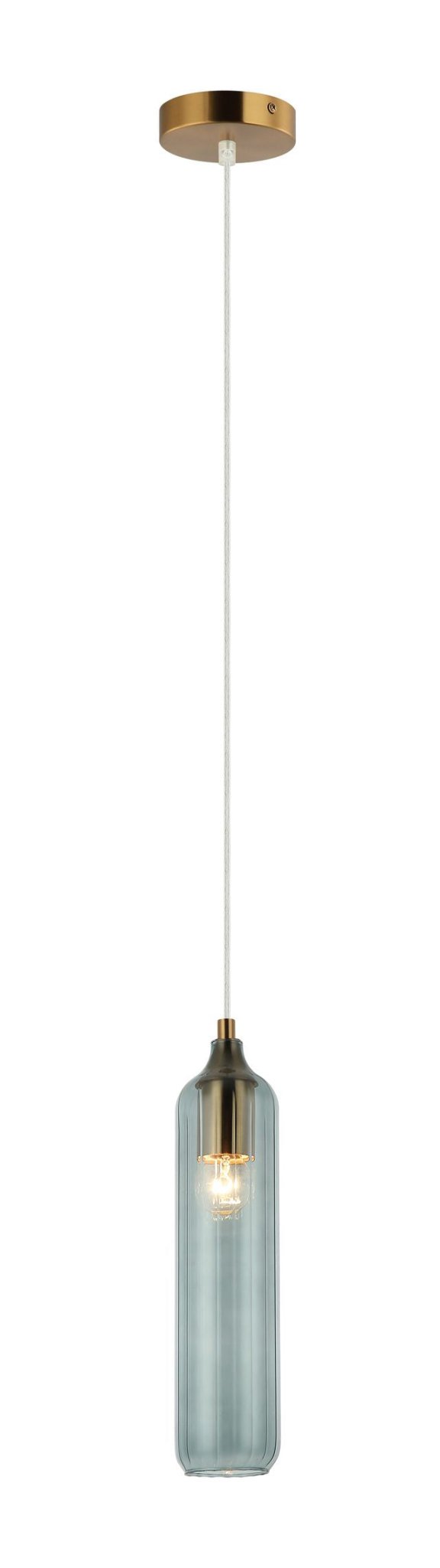 Manga Glass Cylinder Pendant Light in Smokey Black, Green, Blue, Amber, Clear - Mases LightingCLA