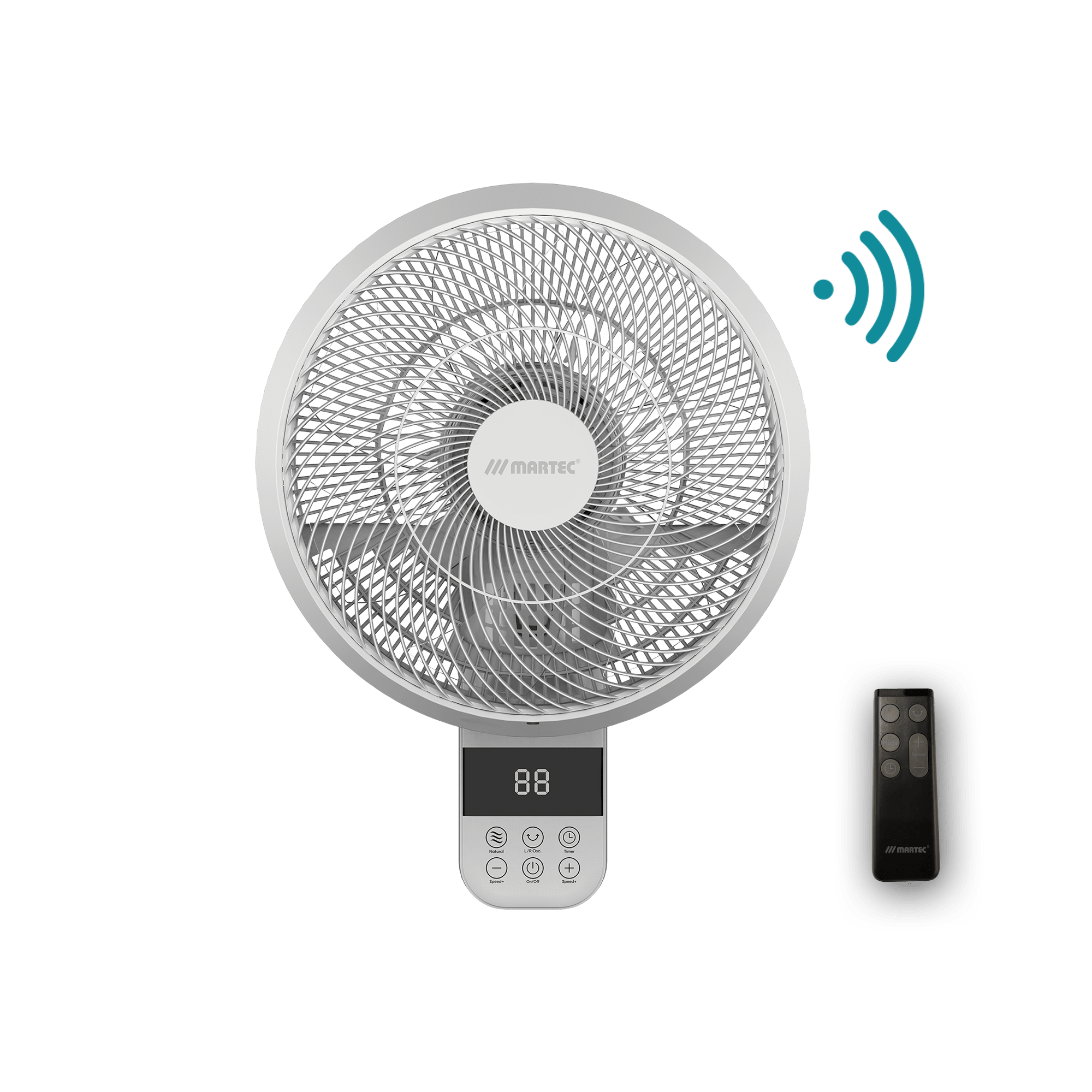 Martec Avalon DC 14″ Smart Wall Fan With Remote Control - Mases LightingMartec