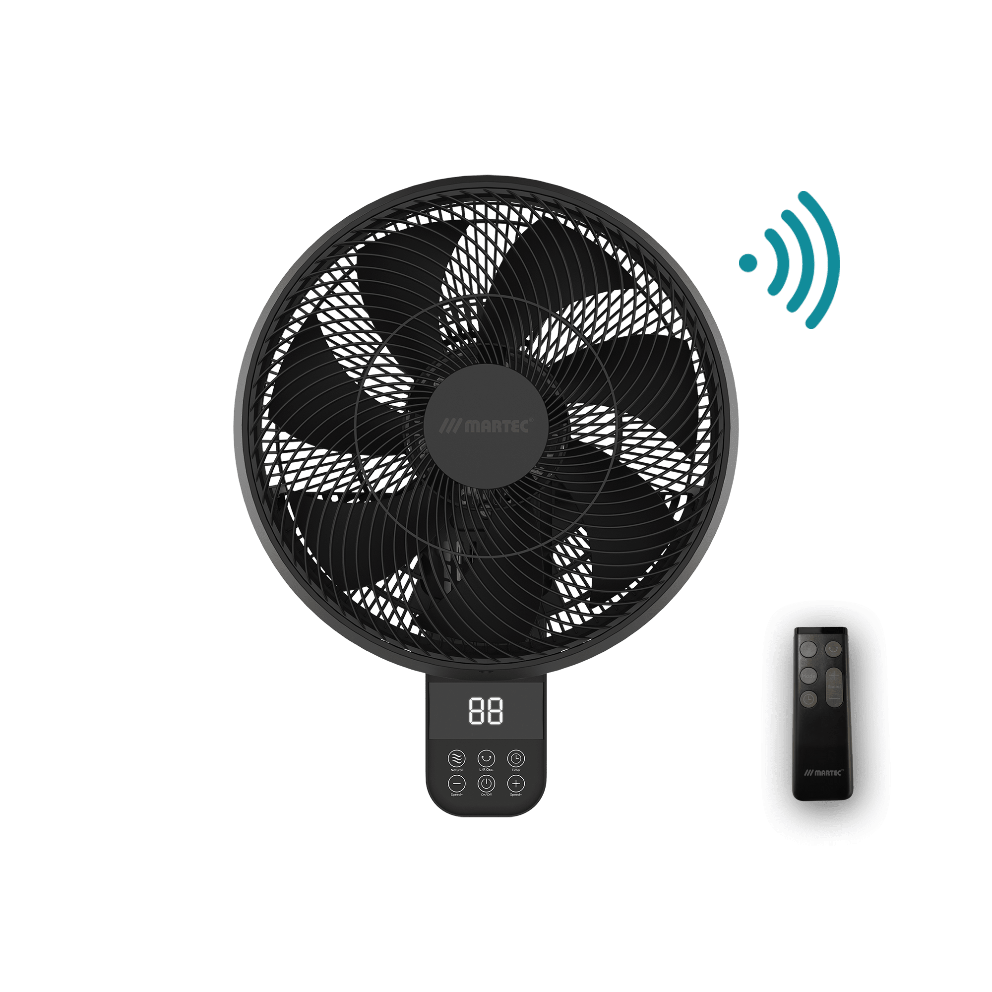 Martec Avalon DC 14″ Smart Wall Fan With Remote Control - Mases LightingMartec