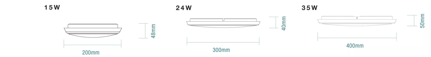 Martec Conrad Tricolour LED Ceiling Oyster Lights - Mases LightingMartec