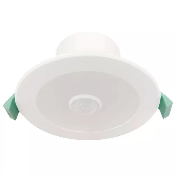 Martec Zone Tri - Colour 9W LED Fixed Round IP44 Downlight with Sensor | White - Mases LightingMartec