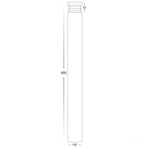 Maxi LED Bollard Light TRI Colour Black/316 Stainless Steel Havit Lighting - HV1608T - Mases LightingHavit Lighting