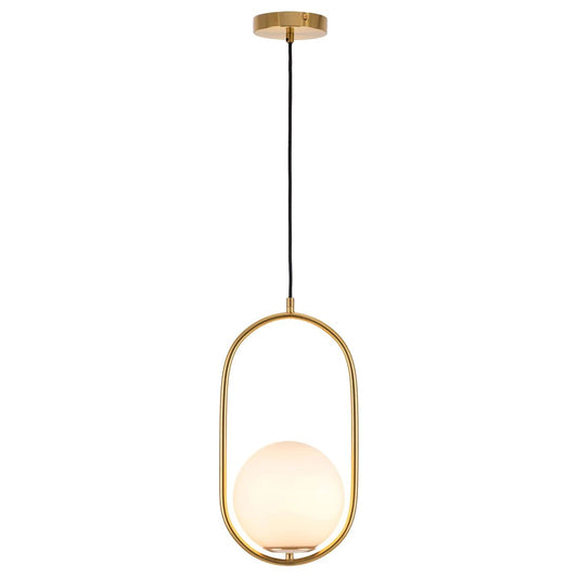 Mercator Ava 1Lt Pendant Light - Black/Brushed Brass - Mases LightingMercator