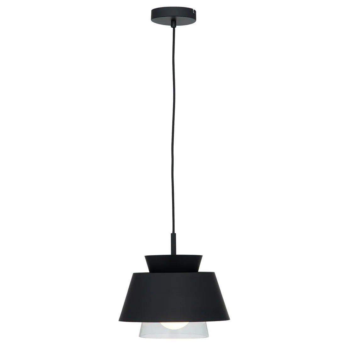 Mercator Fawkner 1Lt Light Pendant MPLS016BLK - Mases LightingMercator