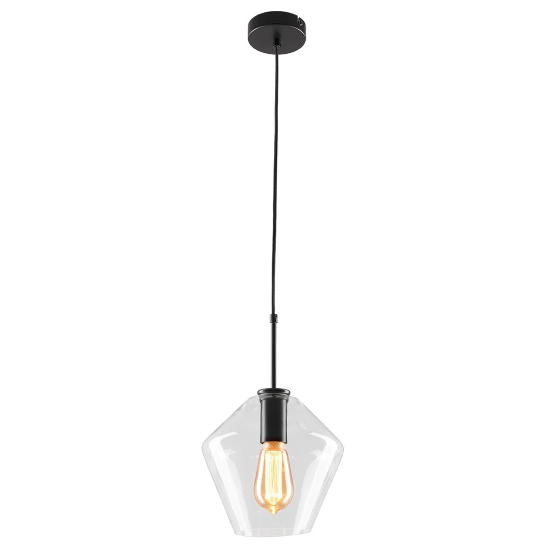 Mercator Melba 1Lt Small Pendant Light - Brushed Brass/Black