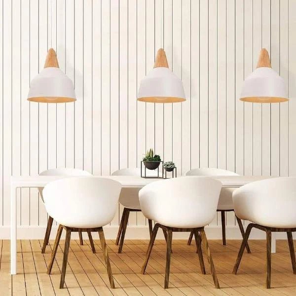 Mercator Noel 1Lt Small Light Pendant - Black/White - Mases LightingMercator