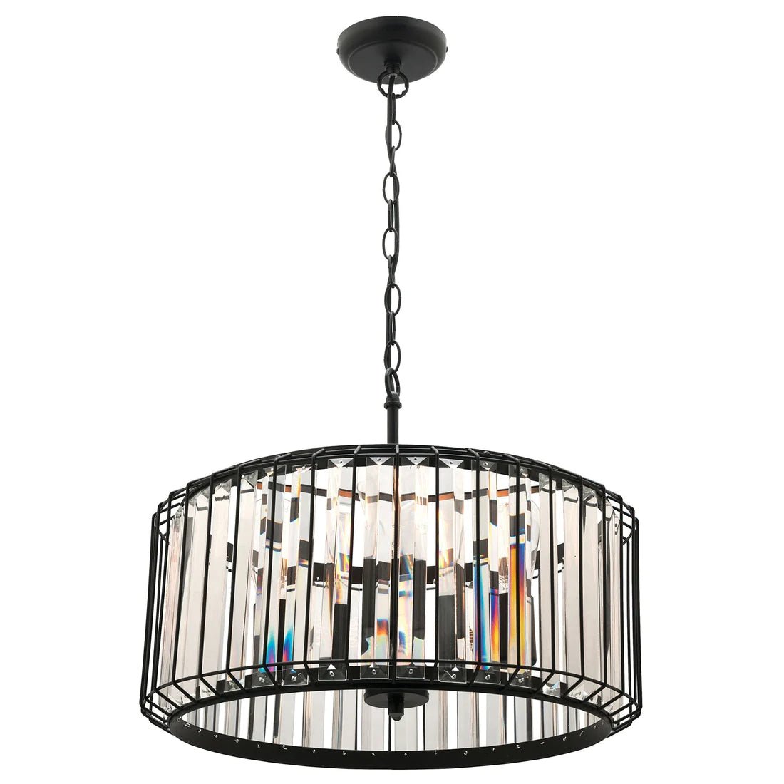 Mercator Olympia 4Lt Pendant Light - Black - Mases LightingMercator