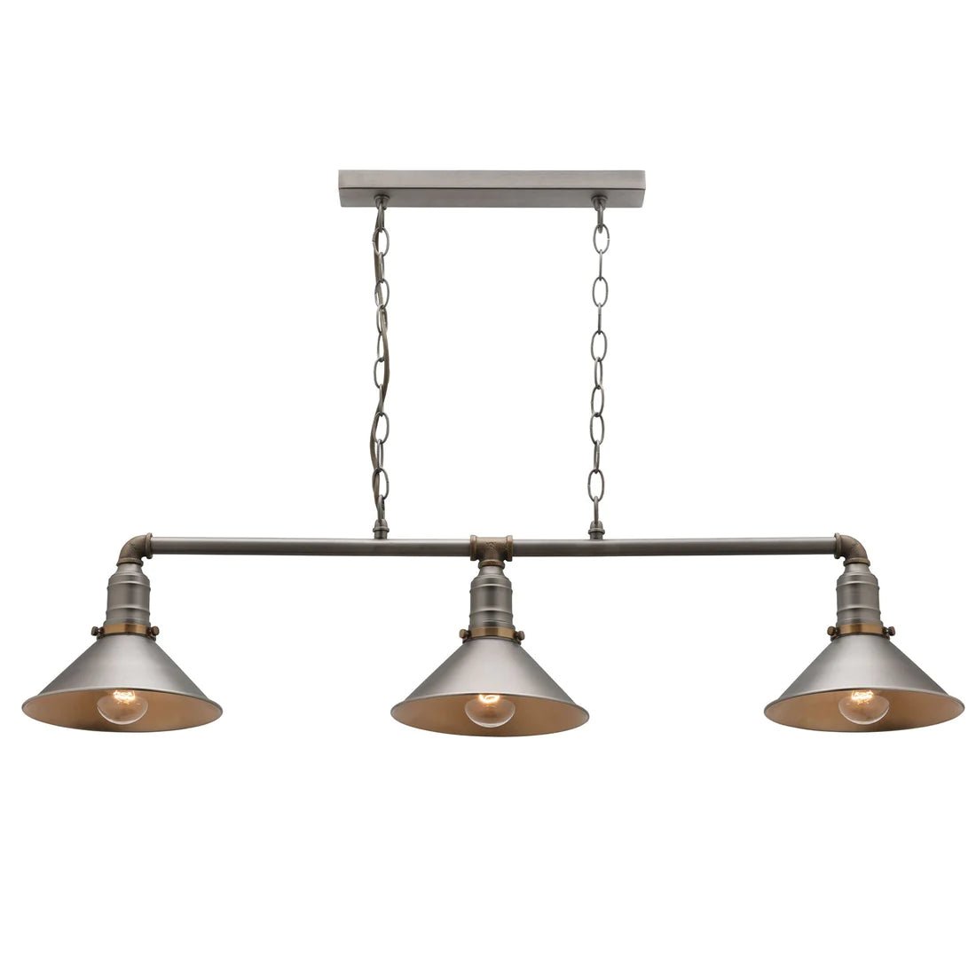 Mercator Rafael 3Lt Bar Pendant Light - Aged Nickel - Mases LightingMercator