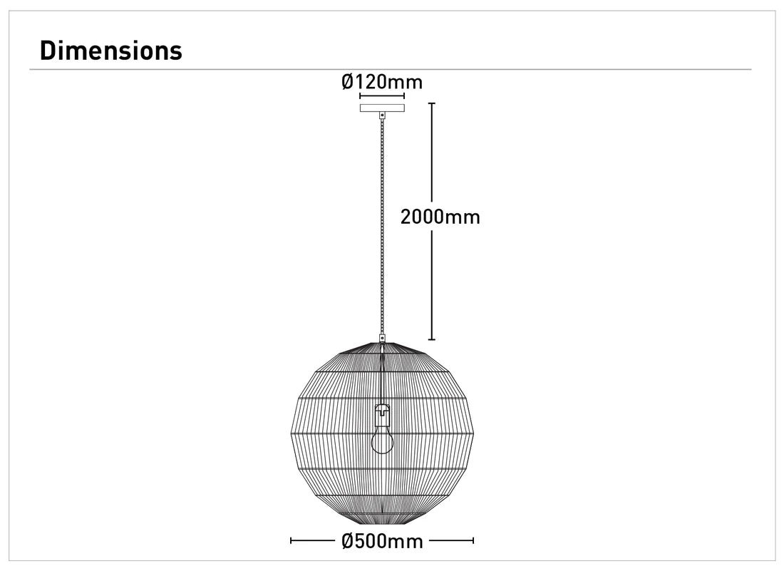Mercator Sutton 1Lt Light Pendant - Bronze