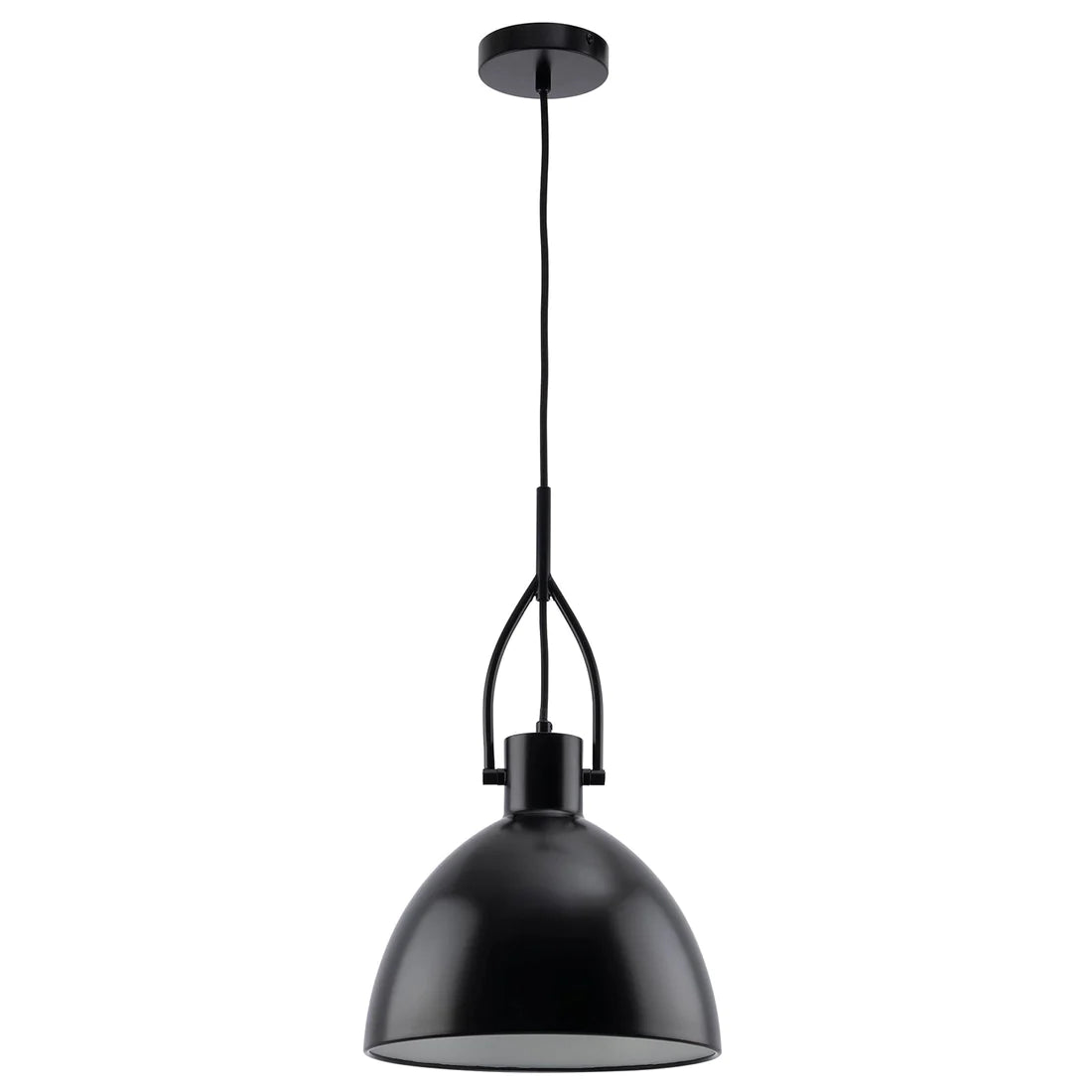 Mercator Terrence 1Lt Pendant Light - Black/Brass/White - Mases LightingMercator