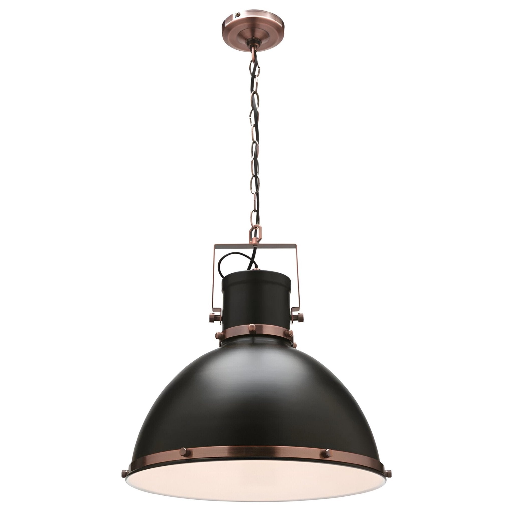 Mercator Tonic 1Lt Large Metal Pendant Light - Matt Black - Mases LightingMercator