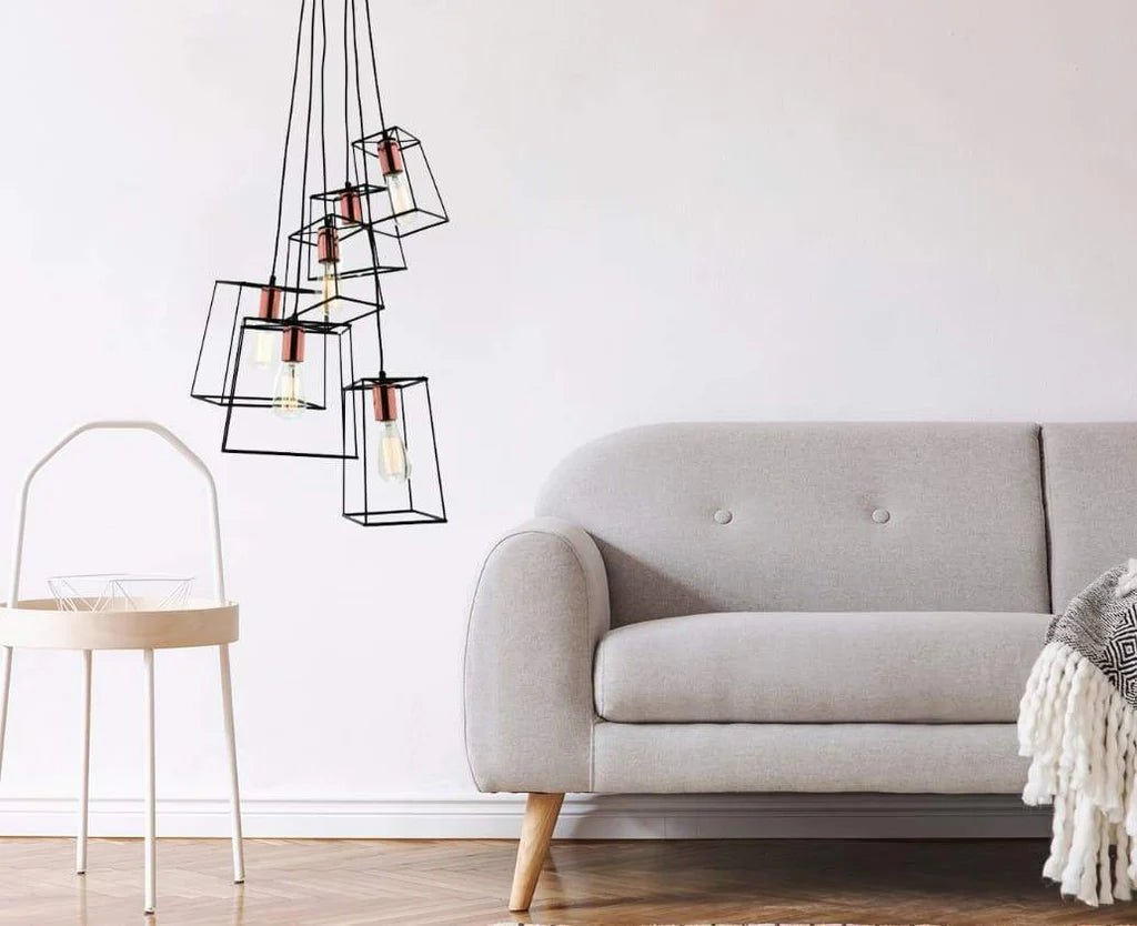 Mercator Zappa 6Lt Pendant Light  - Black