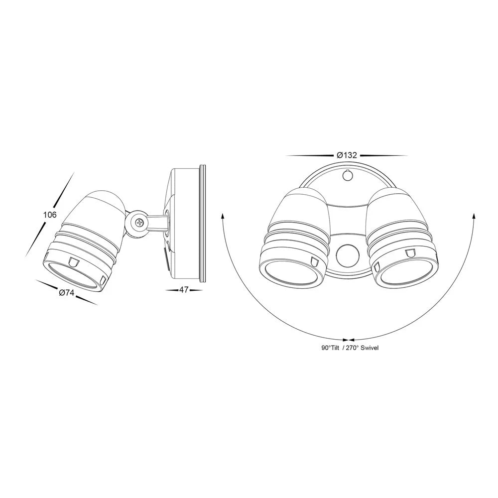 Microwave Sensor 30w LED Spot Light Adjustable Havit Lighting - Focus HV3794T - Mases LightingHavit Lighting