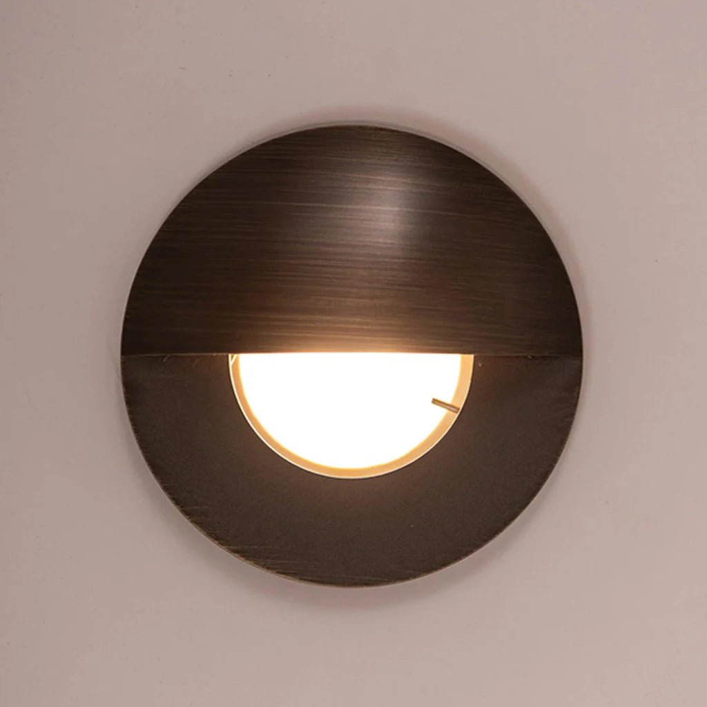 Ollo LED Step Light with Eyelid TRI Colour 5w in BLK/SS316/CP/AB/BR/GPH Havit Lighting - HV19012T - Mases LightingHavit Lighting