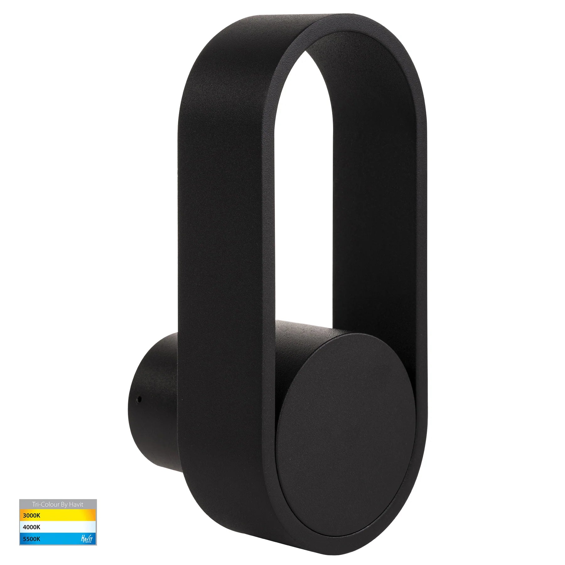 Ovale Indoor LED Wall Light in Black, Black/Brass, White, White/Brass Havit Lighting - HV8080T - Mases LightingHavit Lighting