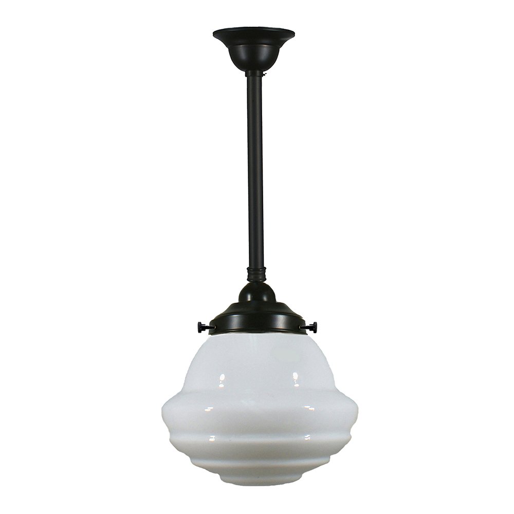 PARKVILLE 9" 1 Light ROD Pendant Light - Black/Chrome/Polished Brass/Chrome Retro
