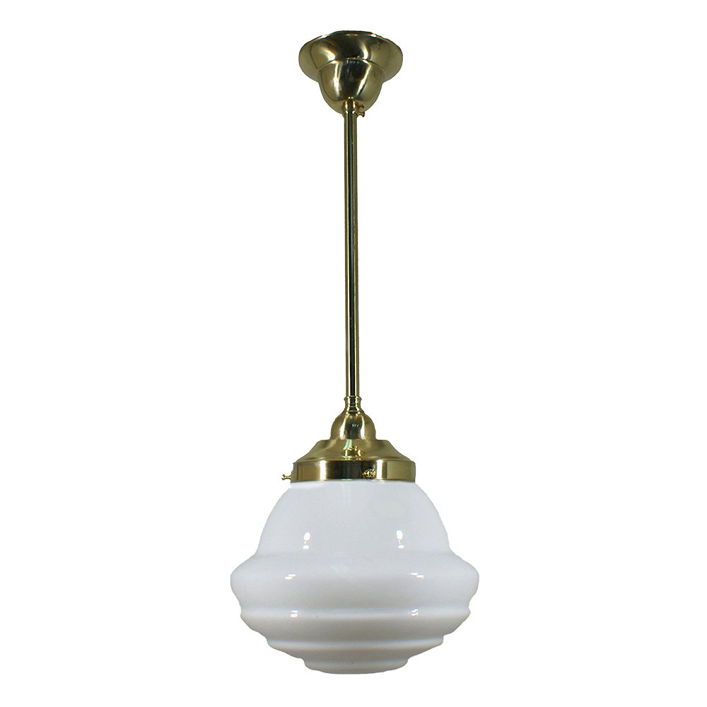 PARKVILLE 9" 1 Light ROD Pendant Light - Black/Chrome/Polished Brass/Chrome Retro