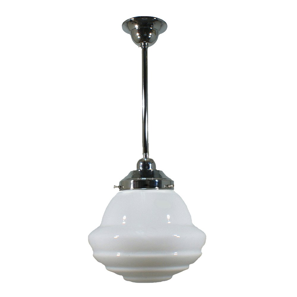 PARKVILLE 9" 1 Light ROD Pendant Light - Black/Chrome/Polished Brass/Chrome Retro