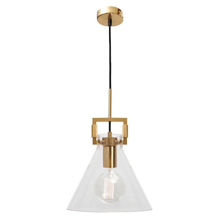 Pierre 1 Light Pendant Black or Gold - Mases LightingCougar Lighting