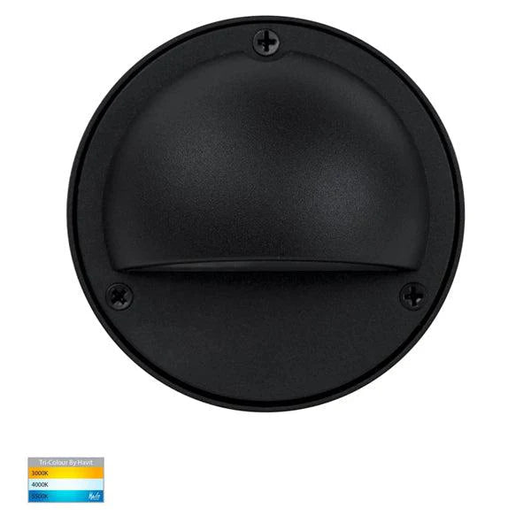 Pinta Step Light with Eyelid Matt Black Havit Lighting - HV2921 - HV2924 - Mases LightingHavit Lighting