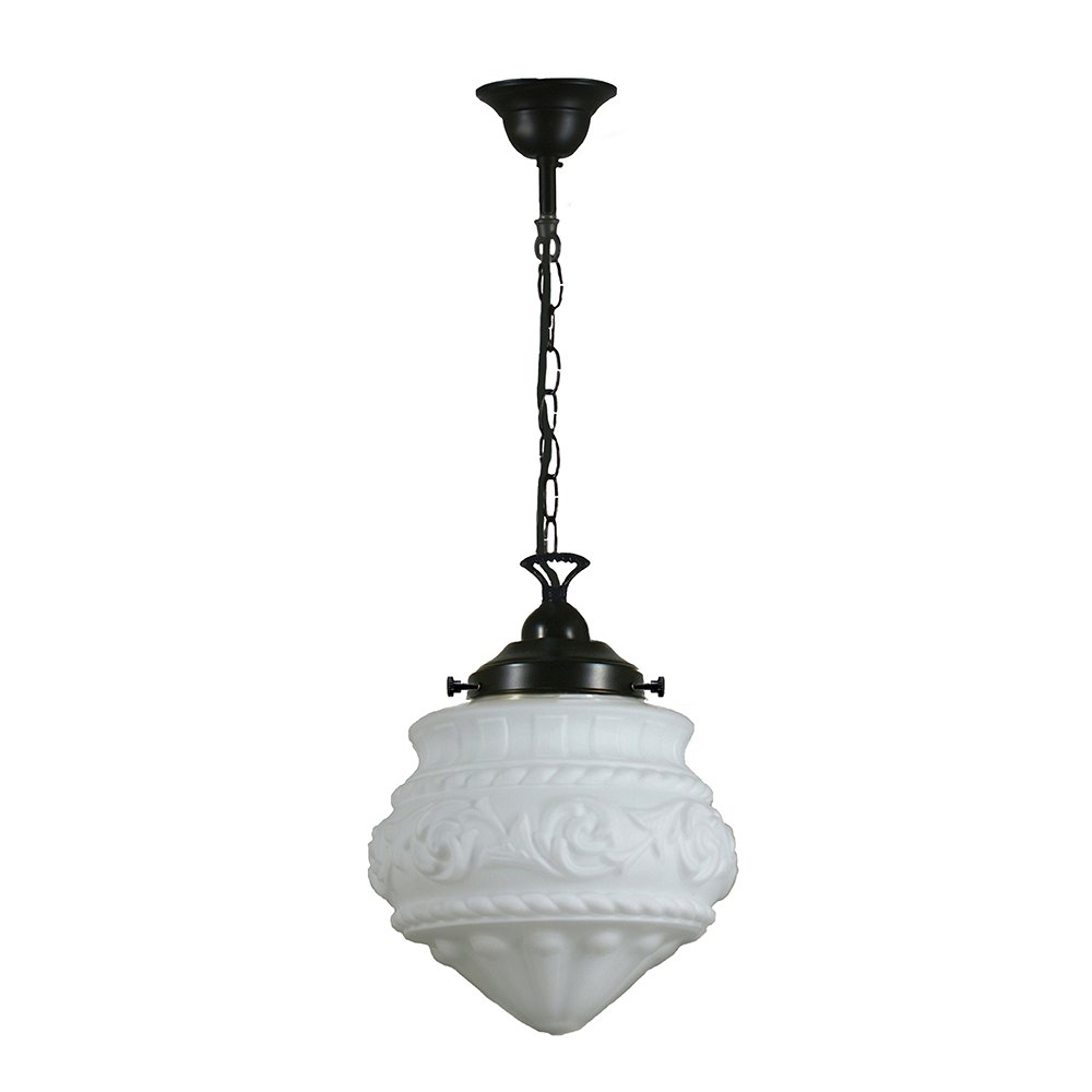 PREMIER 8" Single CHAIN Pendant Light - Black/Chrome/Polished Brass - Mases LightingLode Lighting